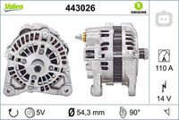 VALEO 443026 - Alternador - VALEO ORIGINS NEW OE TECHNOLOGY