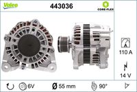 VALEO 443036 - Alternador - VALEO CORE-FLEX