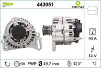 VALEO 443051 - Alternador - VALEO CORE-FLEX