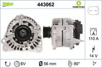 VALEO 443062 - Alternador - VALEO CORE-FLEX