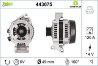 VALEO 443075 - Alternador - VALEO CORE-FLEX