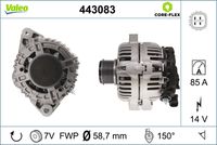 VALEO 443083 - Alternador - VALEO CORE-FLEX