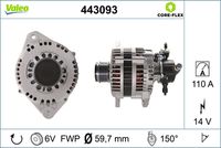 VALEO 443093 - Alternador - VALEO CORE-FLEX