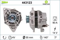 VALEO 443123 - Alternador - VALEO CORE-FLEX