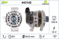 VALEO 443142 - Alternador - VALEO CORE-FLEX