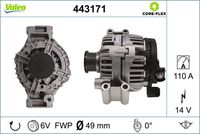 VALEO 443171 - Alternador - VALEO CORE-FLEX