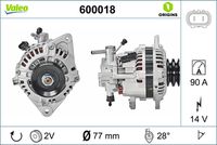 VALEO 600018 - Alternador - VALEO ORIGINS NEW OE TECHNOLOGY