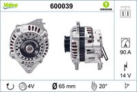 VALEO 600039 - Alternador - VALEO ORIGINS NEW OE TECHNOLOGY