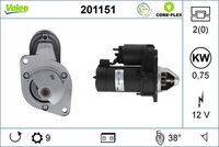 VALEO 201151 - Motor de arranque - VALEO CORE-FLEX