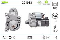 VALEO 201083 - Motor de arranque - VALEO CORE-FLEX