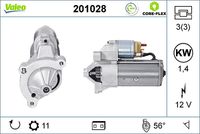 VALEO 201028 - Motor de arranque - VALEO CORE-FLEX