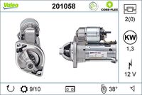 VALEO 201058 - Motor de arranque - VALEO CORE-FLEX