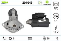 VALEO 201049 - Motor de arranque - VALEO CORE-FLEX