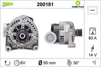 VALEO 200181 - Alternador - VALEO CORE-FLEX