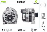 VALEO 200032 - Corriente de carga alternador [A]: 150<br>Tensión [V]: 12<br>Número de canales: 5<br>Cantidad de agujeros de fijación: 3<br>Pinza: B+ M8<br>poleas - Ø [mm]: 59<br>para OE N°: 7788223<br>Calidad: OE EQUIVALENT<br>