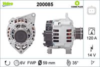 VALEO 200085 - Alternador - VALEO CORE-FLEX