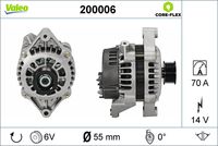 VALEO 200006 - Alternador - VALEO CORE-FLEX