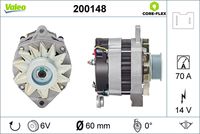 VALEO 200148 - Alternador - VALEO CORE-FLEX