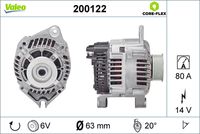 VALEO 200122 - Alternador - VALEO CORE-FLEX