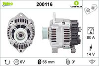 VALEO 200116 - Alternador - VALEO CORE-FLEX