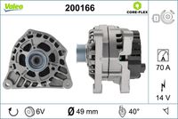 VALEO 200166 - Alternador - VALEO CORE-FLEX