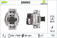 VALEO 200083 - Alternador - VALEO CORE-FLEX