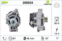 VALEO 200024 - Alternador - VALEO CORE-FLEX