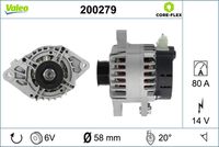 VALEO 200279 - Alternador - VALEO CORE-FLEX