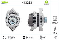 VALEO 443293 - Alternador - VALEO ORIGINS NEW OE TECHNOLOGY