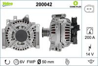 VALEO 200042 - Alternador - VALEO CORE-FLEX