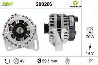 VALEO 200286 - Alternador - VALEO CORE-FLEX