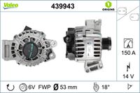 VALEO 439943 - Alternador - VALEO ORIGINS NEW OE TECHNOLOGY