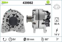 VALEO 439982 - Alternador - VALEO ORIGINS NEW OE TECHNOLOGY