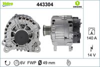 VALEO 443304 - Alternador - VALEO ORIGINS NEW OE TECHNOLOGY