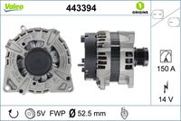 VALEO 443394 - Alternador - VALEO ORIGINS NEW OE TECHNOLOGY