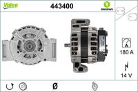 VALEO 443400 - Alternador - VALEO ORIGINS NEW OE TECHNOLOGY