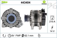 VALEO 443404 - Alternador - VALEO ORIGINS NEW OE TECHNOLOGY