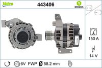 VALEO 443406 - Alternador - VALEO ORIGINS NEW OE TECHNOLOGY