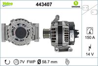 VALEO 443407 - Alternador - VALEO ORIGINS NEW OE TECHNOLOGY