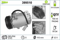 VALEO 399510 - Compresor, aire acondicionado - VALEO CORE-FLEX