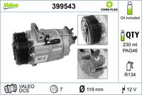 VALEO 399543 - Compresor, aire acondicionado - VALEO CORE-FLEX