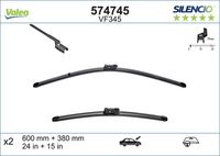 VALEO 574745 - Limpiaparabrisas - SILENCIO FLAT BLADE SET