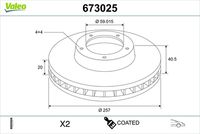 VALEO 186406 - Disco de freno