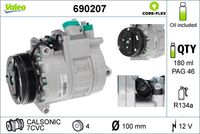 VALEO 690207 - Compresor, aire acondicionado - VALEO CORE-FLEX