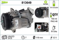 VALEO 813649 - Compresor, aire acondicionado - VALEO RE-GEN REMANUFACTURED