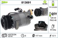 VALEO 813691 - Compresor, aire acondicionado - VALEO RE-GEN REMANUFACTURED