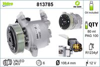 VALEO 813785 - Compresor, aire acondicionado - VALEO RE-GEN REMANUFACTURED