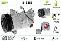 VALEO 813385 - Compresor, aire acondicionado - VALEO CORE-FLEX