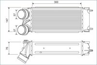 VALEO 822925 - Longitud de red [mm]: 300<br>Ancho de red [mm]: 150<br>Profundidad de red [mm]: 76<br>Nº producción: EL<br>