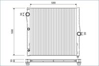 VALEO 701121 - Radiador, refrigeración del motor